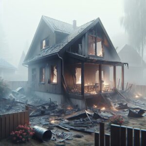 House fire aftermath image.