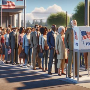 Ballot drop box lineup