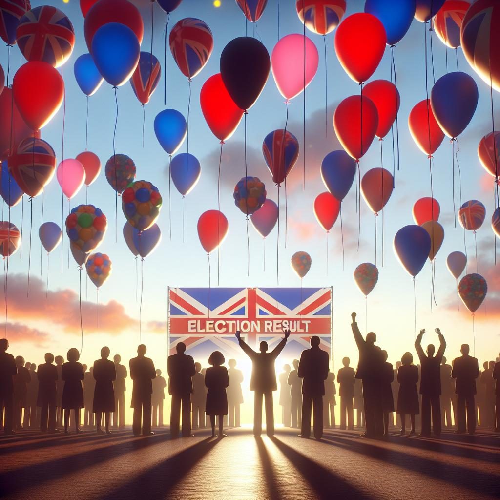 Election result celebration balloons.