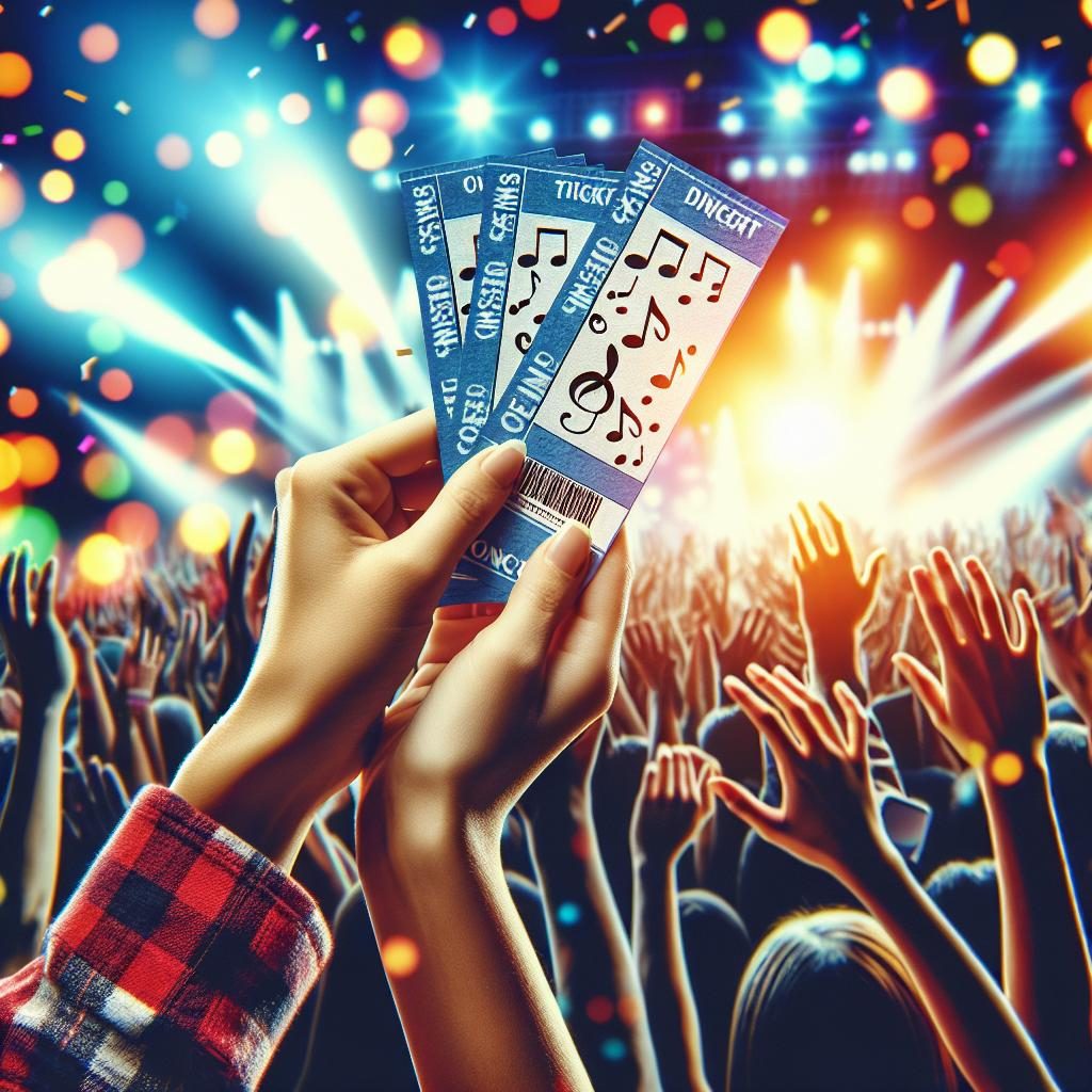 Concert tickets celebration