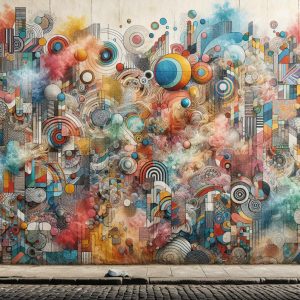 Colorful urban mural