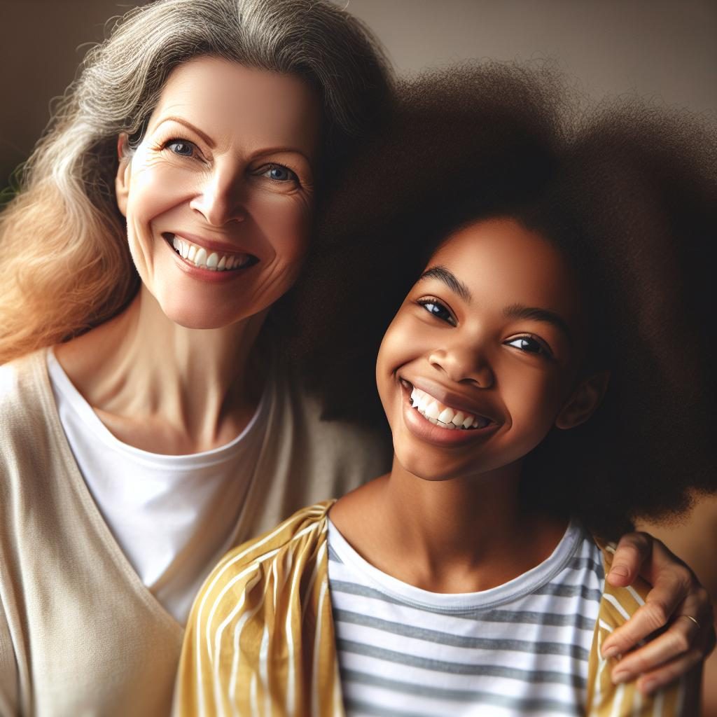 Joyful moms together