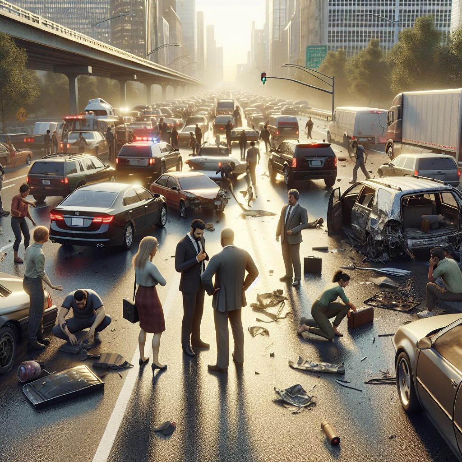 Traffic jam aftermath