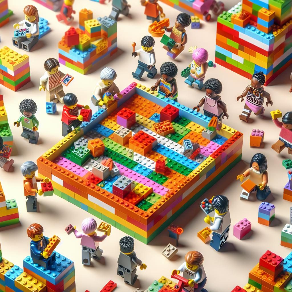 Colorful LEGO creations