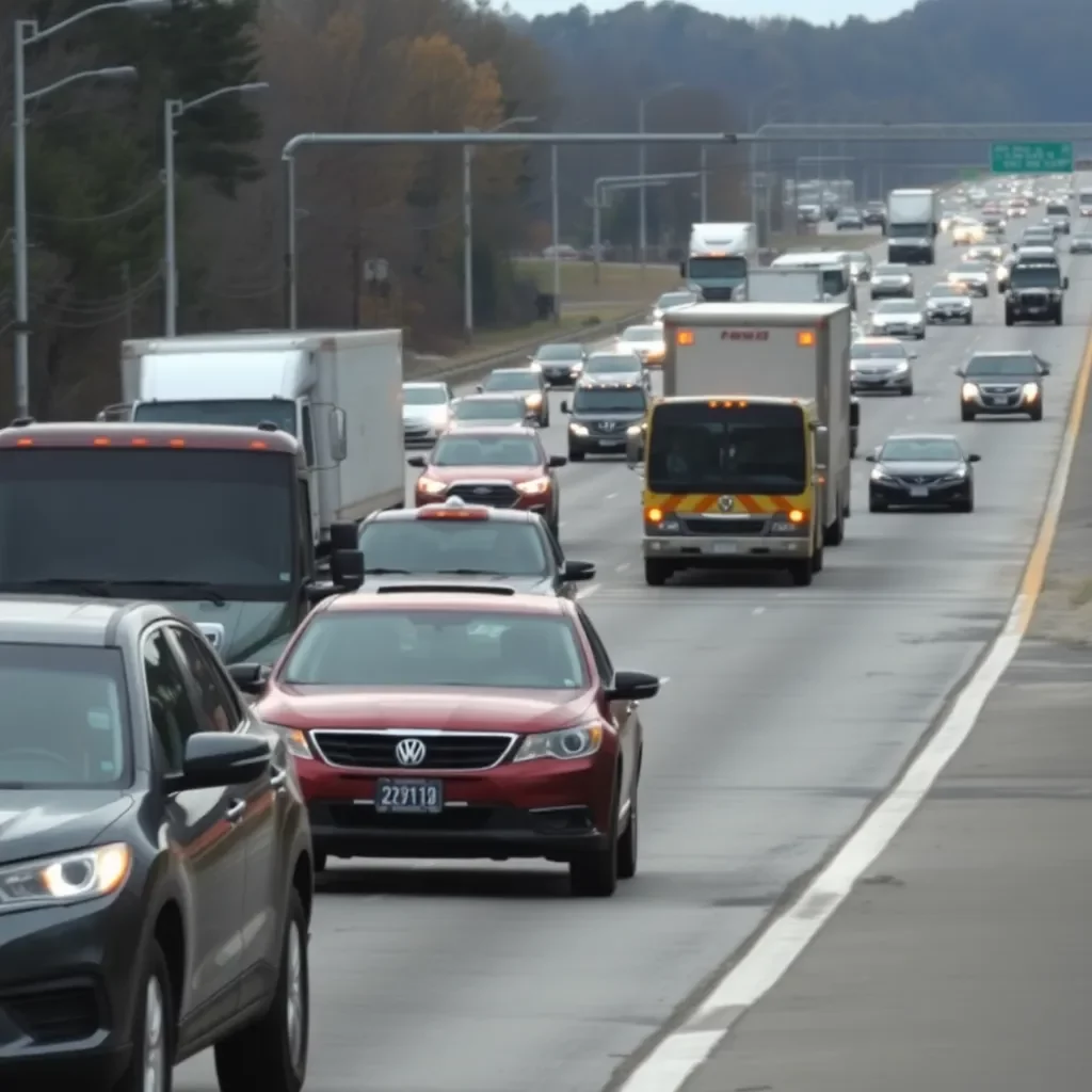 Traffic Disruption on Alcoa Highway Following Crash in Knoxville