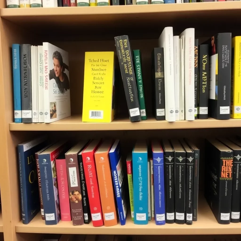 Books being removed from a school library shelf