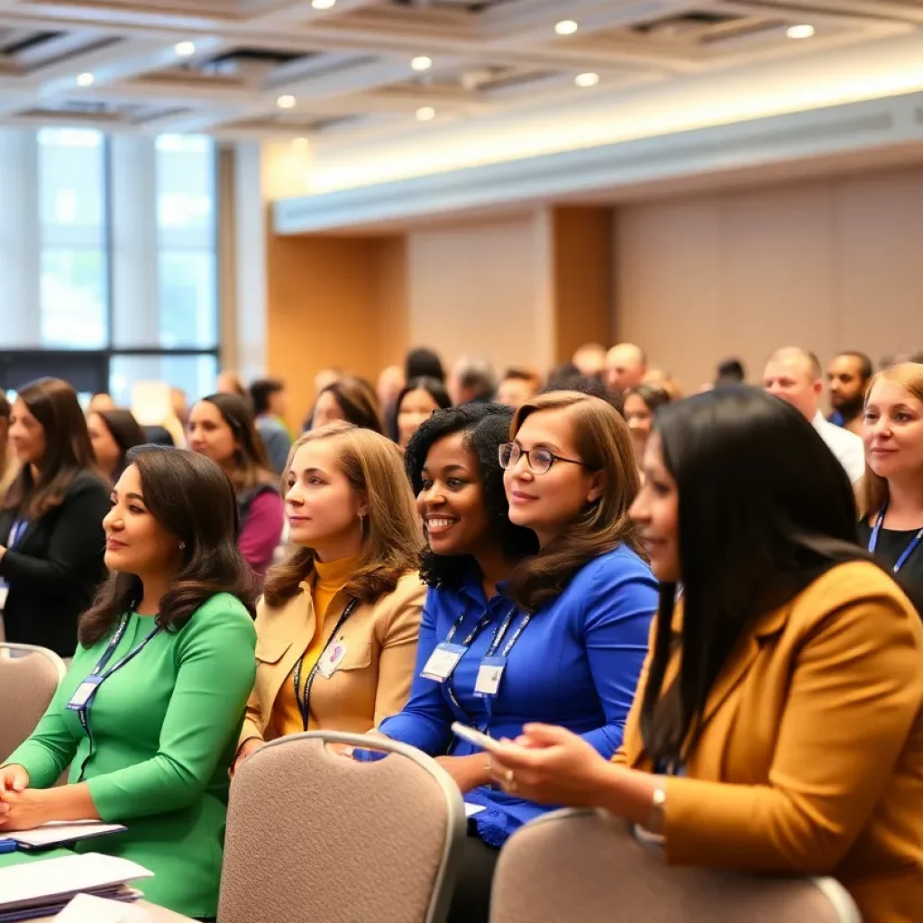 Participants at the Alpha Kappa Alpha Regional Conference engaging in activities.