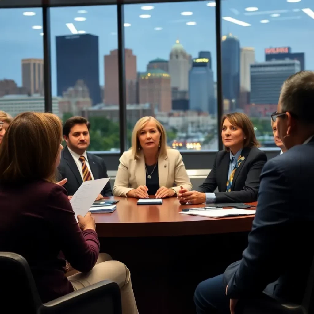 Group of local politicians discussing in Knoxville