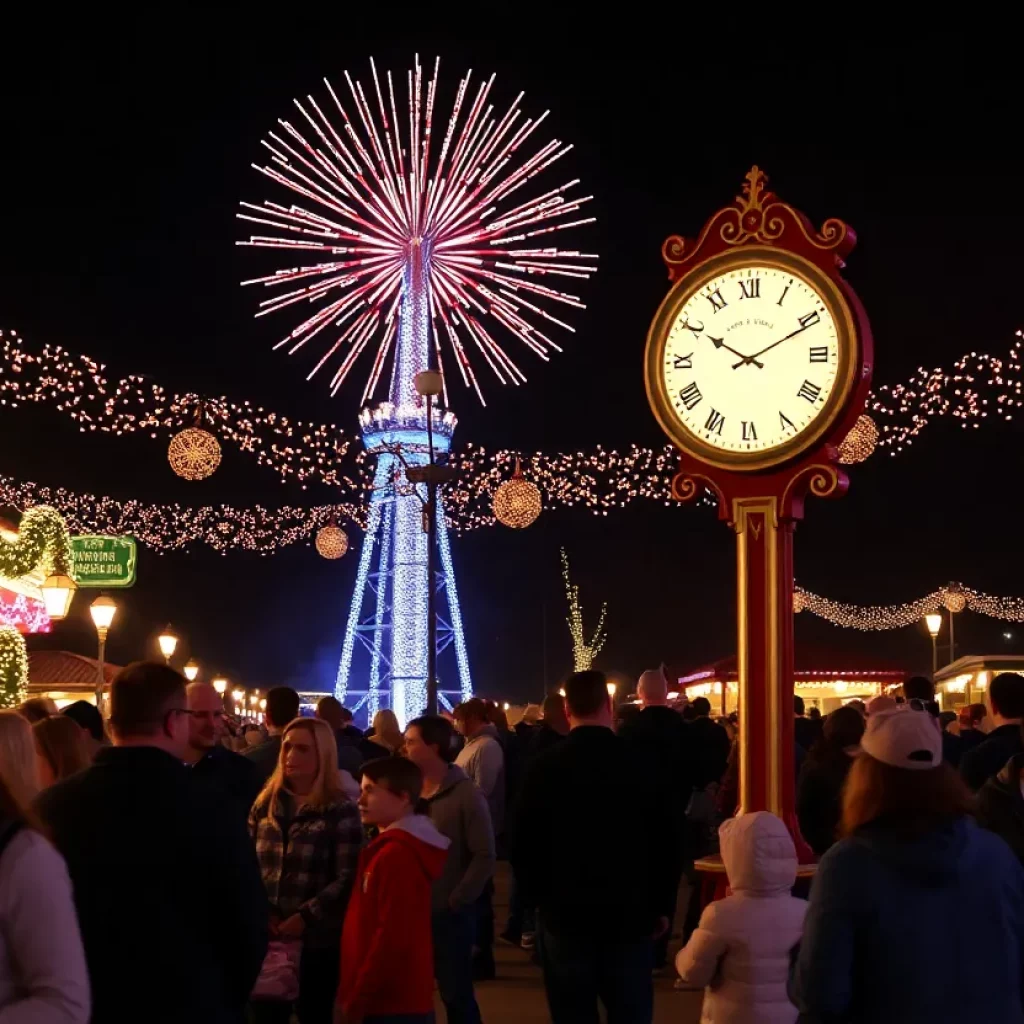 Families celebrating New Year's Eve at World’s Fair Park in Knoxville