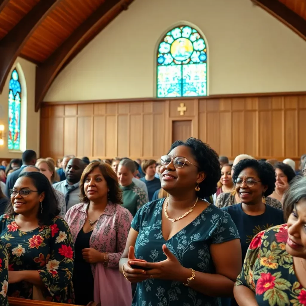 Community gathering honoring poet Nikki Giovanni at a memorial service