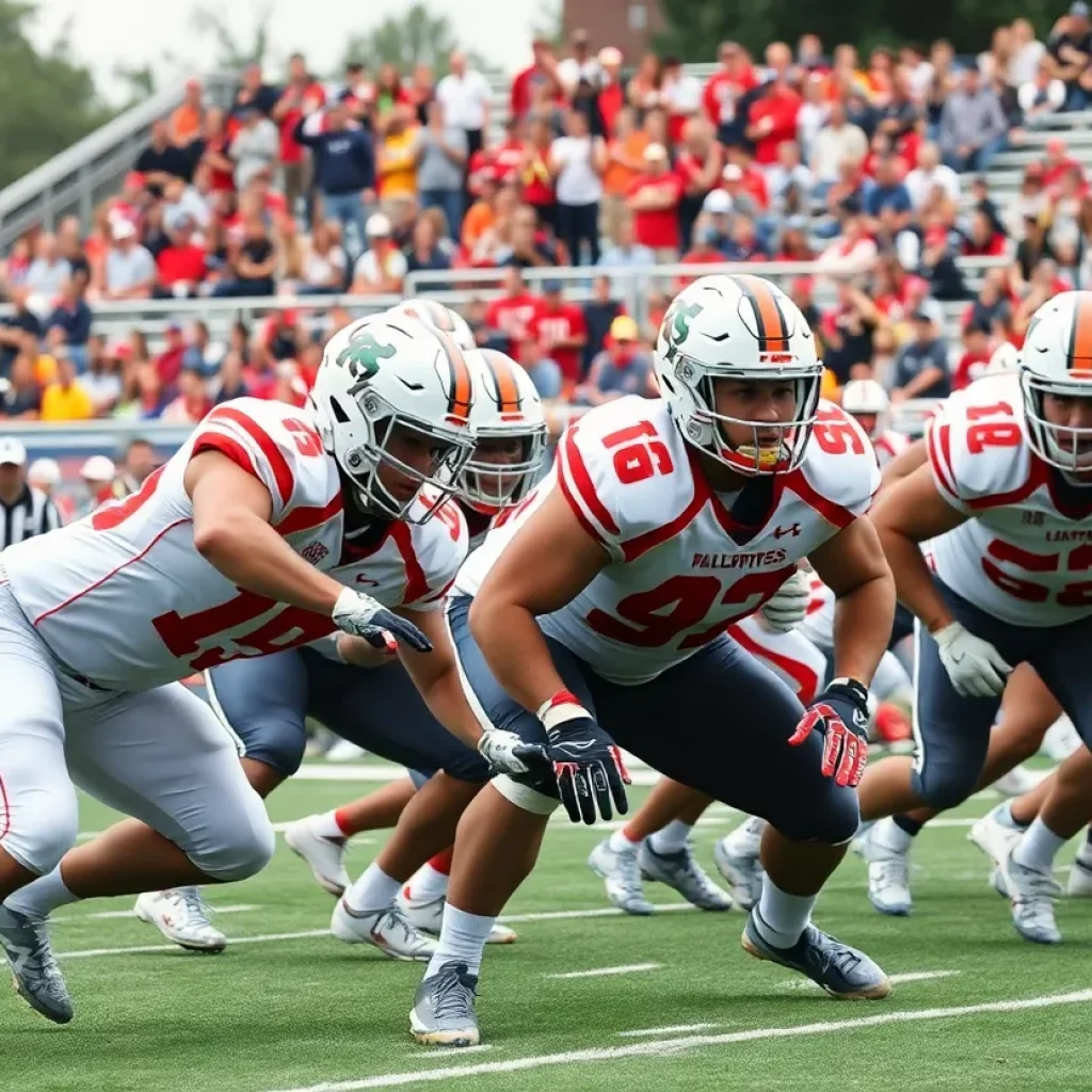 Tennessee football players in action during a game