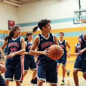 Bearden Varsity Girls Basketball team playing a game