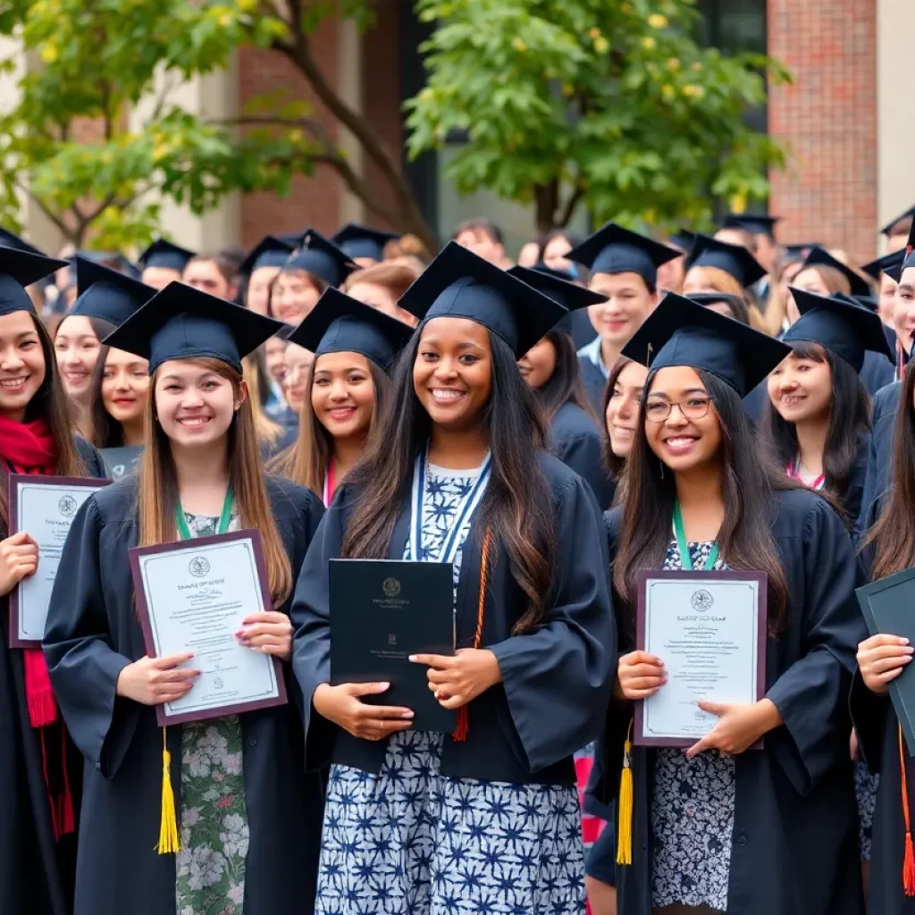 Students celebrating academic success at University of Tennessee Knoxville.