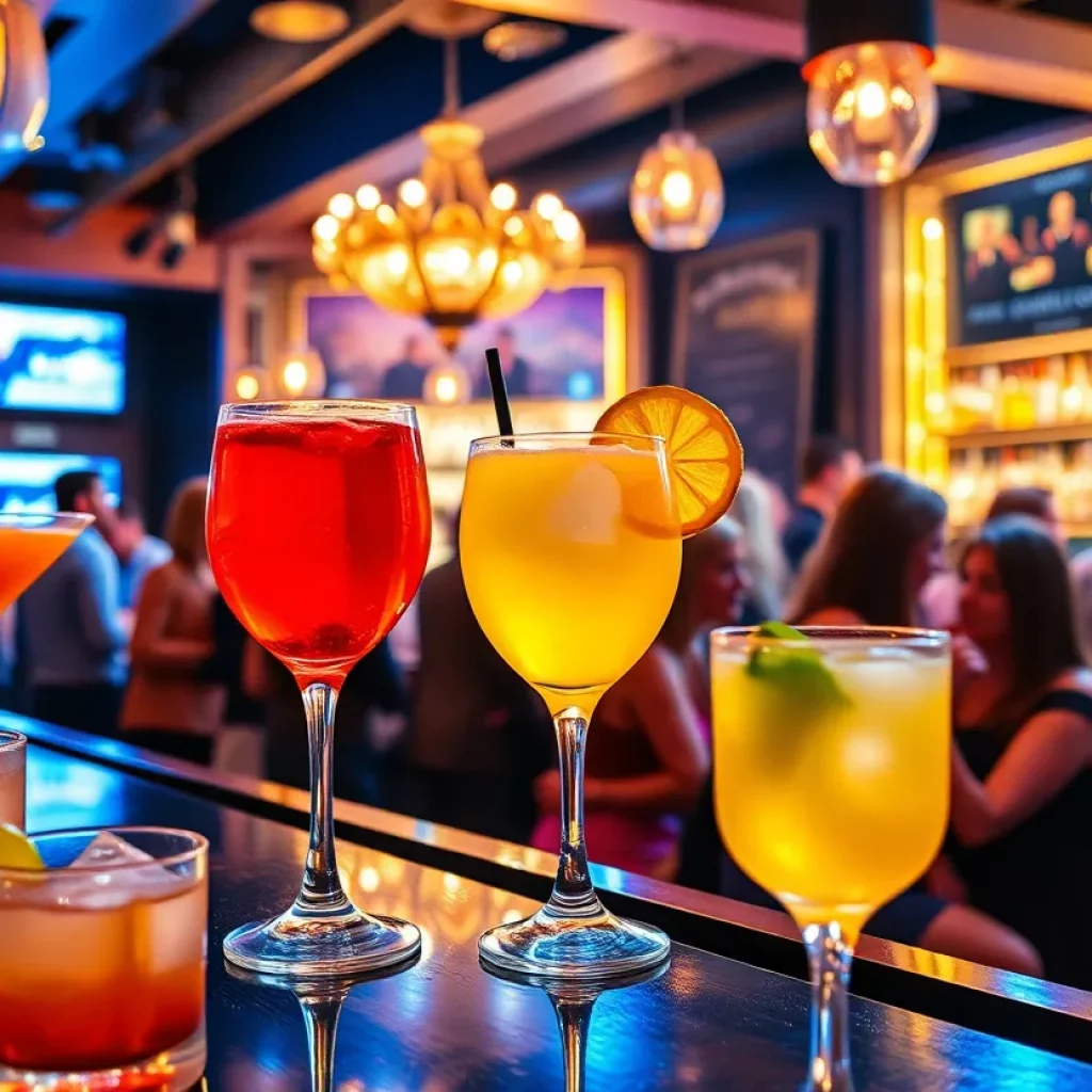 Crowd enjoying cocktails at Fountain City Social in Knoxville