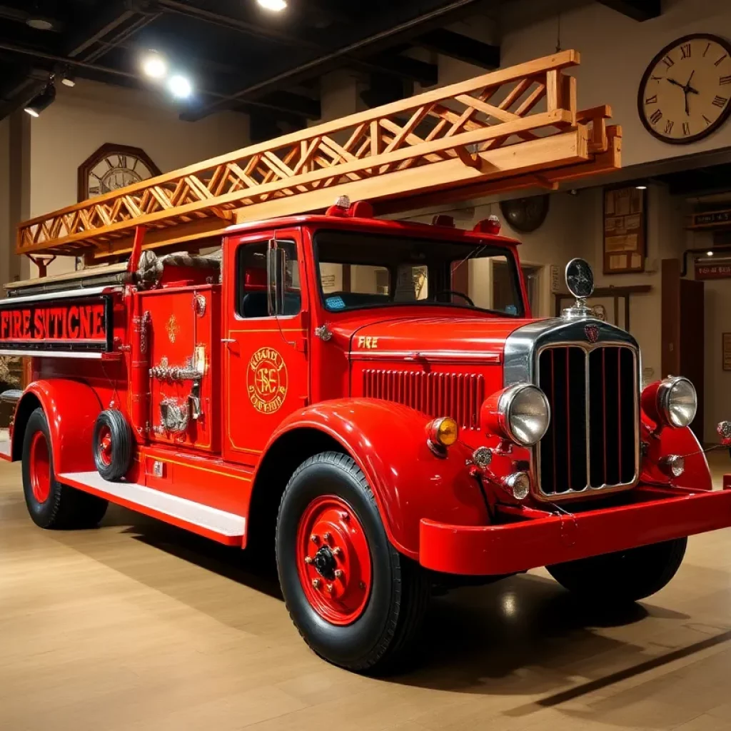 1909 American LeFrance Metropolitan steam engine on display