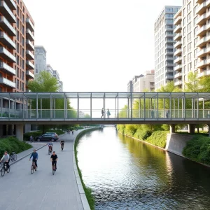 Conceptual design of a pedestrian bridge in Knoxville