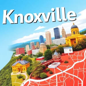 Cover of the 2025 Knoxville Visitor's Guide featuring maps and city attractions.