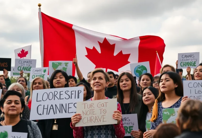 Political rally for leadership change in Canada